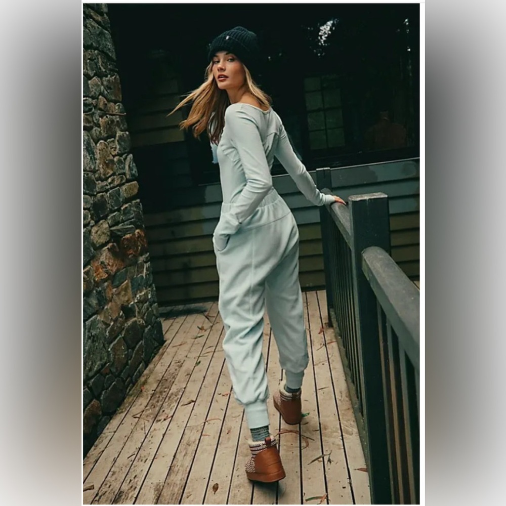 Free People Light Sage Green Jumpsuit - Picture 12 of 13